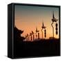 China 10MKm2 Collection - Shadows of the City Walls at sunset - Xi'an City-Philippe Hugonnard-Framed Stretched Canvas