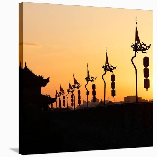 China 10MKm2 Collection - Shadows of the City Walls at sunset - Xi'an City-Philippe Hugonnard-Stretched Canvas