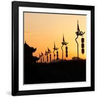 China 10MKm2 Collection - Shadows of the City Walls at sunset - Xi'an City-Philippe Hugonnard-Framed Photographic Print