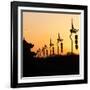 China 10MKm2 Collection - Shadows of the City Walls at sunset - Xi'an City-Philippe Hugonnard-Framed Photographic Print