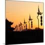 China 10MKm2 Collection - Shadows of the City Walls at sunset - Xi'an City-Philippe Hugonnard-Mounted Photographic Print