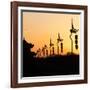 China 10MKm2 Collection - Shadows of the City Walls at sunset - Xi'an City-Philippe Hugonnard-Framed Photographic Print