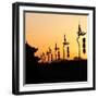 China 10MKm2 Collection - Shadows of the City Walls at sunset - Xi'an City-Philippe Hugonnard-Framed Photographic Print