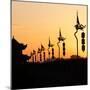 China 10MKm2 Collection - Shadows of the City Walls at sunset - Xi'an City-Philippe Hugonnard-Mounted Photographic Print