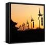 China 10MKm2 Collection - Shadows of the City Walls at sunset - Xi'an City-Philippe Hugonnard-Framed Stretched Canvas