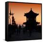 China 10MKm2 Collection - Shadows of the City Walls at sunset - Xi'an City-Philippe Hugonnard-Framed Stretched Canvas