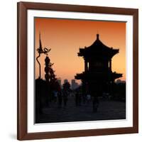 China 10MKm2 Collection - Shadows of the City Walls at sunset - Xi'an City-Philippe Hugonnard-Framed Photographic Print