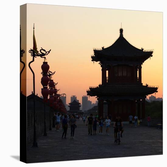 China 10MKm2 Collection - Shadows of the City Walls at sunset - Xi'an City-Philippe Hugonnard-Stretched Canvas