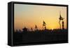 China 10MKm2 Collection - Shadows of the City Walls at sunset - Xi'an City-Philippe Hugonnard-Framed Stretched Canvas