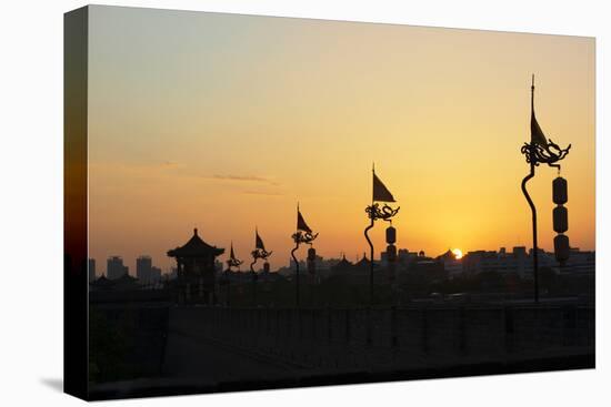 China 10MKm2 Collection - Shadows of the City Walls at sunset - Xi'an City-Philippe Hugonnard-Stretched Canvas