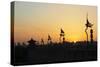 China 10MKm2 Collection - Shadows of the City Walls at sunset - Xi'an City-Philippe Hugonnard-Stretched Canvas