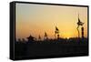 China 10MKm2 Collection - Shadows of the City Walls at sunset - Xi'an City-Philippe Hugonnard-Framed Stretched Canvas