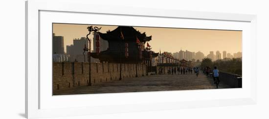 China 10MKm2 Collection - Shadows of the City Walls at sunset - Xi'an City-Philippe Hugonnard-Framed Photographic Print