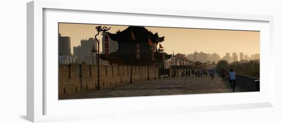 China 10MKm2 Collection - Shadows of the City Walls at sunset - Xi'an City-Philippe Hugonnard-Framed Photographic Print