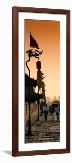 China 10MKm2 Collection - Shadows of the City Walls at sunset - Xi'an City-Philippe Hugonnard-Framed Photographic Print