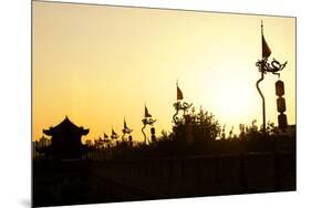 China 10MKm2 Collection - Shadows of the City Walls at sunset - Xi'an City-Philippe Hugonnard-Mounted Photographic Print