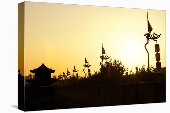 China 10MKm2 Collection - Shadows of the City Walls at sunset - Xi'an City-Philippe Hugonnard-Stretched Canvas