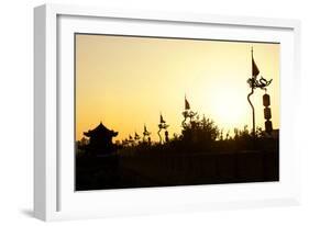 China 10MKm2 Collection - Shadows of the City Walls at sunset - Xi'an City-Philippe Hugonnard-Framed Photographic Print