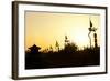 China 10MKm2 Collection - Shadows of the City Walls at sunset - Xi'an City-Philippe Hugonnard-Framed Photographic Print