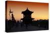 China 10MKm2 Collection - Shadows of the City Walls at sunset - Xi'an City-Philippe Hugonnard-Stretched Canvas