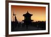 China 10MKm2 Collection - Shadows of the City Walls at sunset - Xi'an City-Philippe Hugonnard-Framed Photographic Print