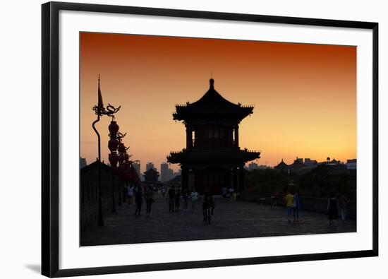 China 10MKm2 Collection - Shadows of the City Walls at sunset - Xi'an City-Philippe Hugonnard-Framed Photographic Print