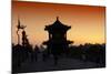 China 10MKm2 Collection - Shadows of the City Walls at sunset - Xi'an City-Philippe Hugonnard-Mounted Photographic Print