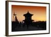 China 10MKm2 Collection - Shadows of the City Walls at sunset - Xi'an City-Philippe Hugonnard-Framed Photographic Print