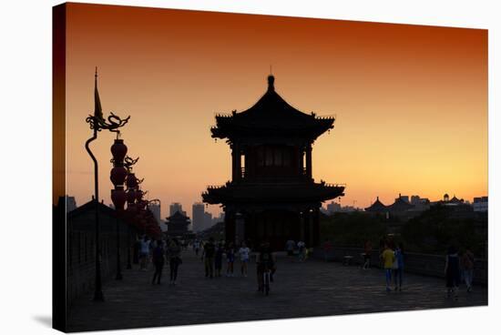 China 10MKm2 Collection - Shadows of the City Walls at sunset - Xi'an City-Philippe Hugonnard-Stretched Canvas