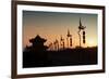 China 10MKm2 Collection - Shadows of the City Walls at sunset - Xi'an City-Philippe Hugonnard-Framed Photographic Print