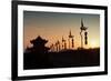 China 10MKm2 Collection - Shadows of the City Walls at sunset - Xi'an City-Philippe Hugonnard-Framed Photographic Print