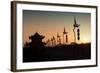 China 10MKm2 Collection - Shadows of the City Walls at sunset - Xi'an City-Philippe Hugonnard-Framed Photographic Print