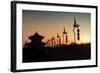 China 10MKm2 Collection - Shadows of the City Walls at sunset - Xi'an City-Philippe Hugonnard-Framed Photographic Print