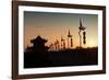 China 10MKm2 Collection - Shadows of the City Walls at sunset - Xi'an City-Philippe Hugonnard-Framed Photographic Print