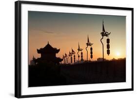 China 10MKm2 Collection - Shadows of the City Walls at sunset - Xi'an City-Philippe Hugonnard-Framed Photographic Print