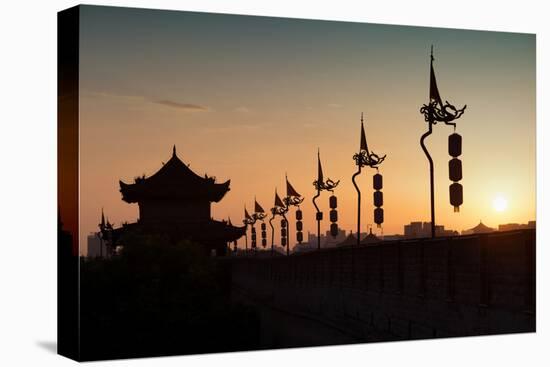 China 10MKm2 Collection - Shadows of the City Walls at sunset - Xi'an City-Philippe Hugonnard-Stretched Canvas