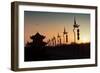 China 10MKm2 Collection - Shadows of the City Walls at sunset - Xi'an City-Philippe Hugonnard-Framed Photographic Print