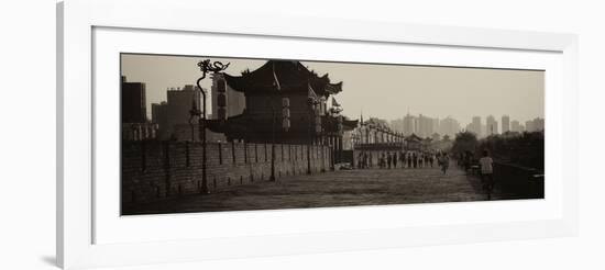 China 10MKm2 Collection - Shadows of the City Walls at sunset - Xi'an City-Philippe Hugonnard-Framed Photographic Print