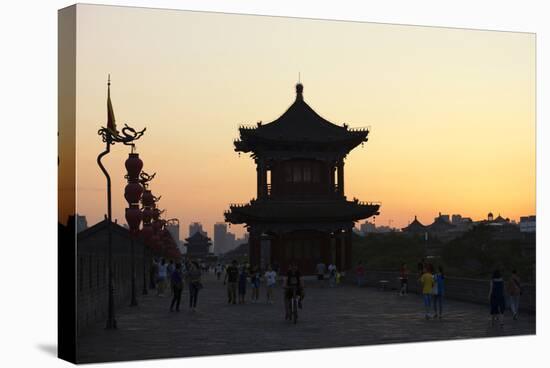 China 10MKm2 Collection - Shadows of the City Walls at sunset - Xi'an City-Philippe Hugonnard-Stretched Canvas