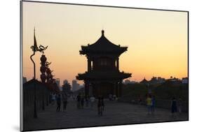 China 10MKm2 Collection - Shadows of the City Walls at sunset - Xi'an City-Philippe Hugonnard-Mounted Photographic Print