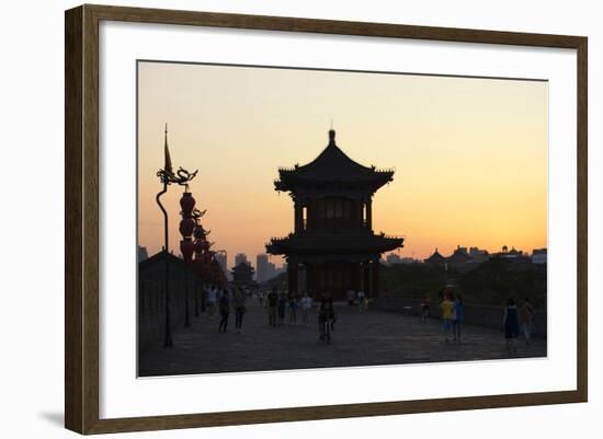 China 10MKm2 Collection - Shadows of the City Walls at sunset - Xi'an City-Philippe Hugonnard-Framed Photographic Print