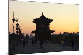 China 10MKm2 Collection - Shadows of the City Walls at sunset - Xi'an City-Philippe Hugonnard-Mounted Photographic Print