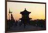 China 10MKm2 Collection - Shadows of the City Walls at sunset - Xi'an City-Philippe Hugonnard-Framed Photographic Print