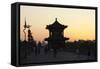 China 10MKm2 Collection - Shadows of the City Walls at sunset - Xi'an City-Philippe Hugonnard-Framed Stretched Canvas