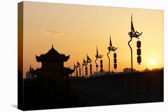 China 10MKm2 Collection - Shadows of the City Walls at sunset - Xi'an City-Philippe Hugonnard-Stretched Canvas