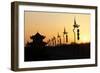 China 10MKm2 Collection - Shadows of the City Walls at sunset - Xi'an City-Philippe Hugonnard-Framed Photographic Print