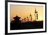 China 10MKm2 Collection - Shadows of the City Walls at sunset - Xi'an City-Philippe Hugonnard-Framed Photographic Print