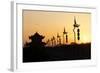 China 10MKm2 Collection - Shadows of the City Walls at sunset - Xi'an City-Philippe Hugonnard-Framed Photographic Print