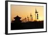 China 10MKm2 Collection - Shadows of the City Walls at sunset - Xi'an City-Philippe Hugonnard-Framed Photographic Print