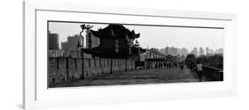 China 10MKm2 Collection - Shadows of the City Walls at sunset - Xi'an City-Philippe Hugonnard-Framed Photographic Print